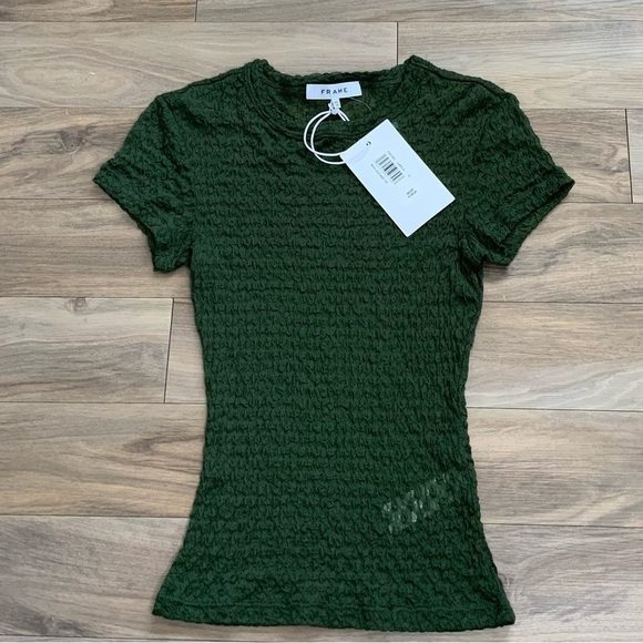 FRAME
Mesh-Lace Crewneck Baby Tee - Picture 4 of 7